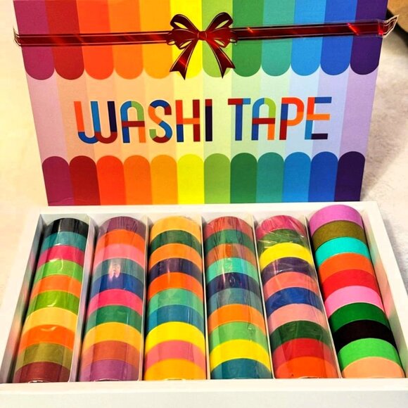 Washi Tape Gift Set - 60 Rolls -Scrapbook Paper Crafts Stickers Art - Picture 8 of 8